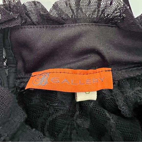 Beau Bois Black High Neck Lace Blouse with Pearl Buttons Size  S - Picture 13 of 13